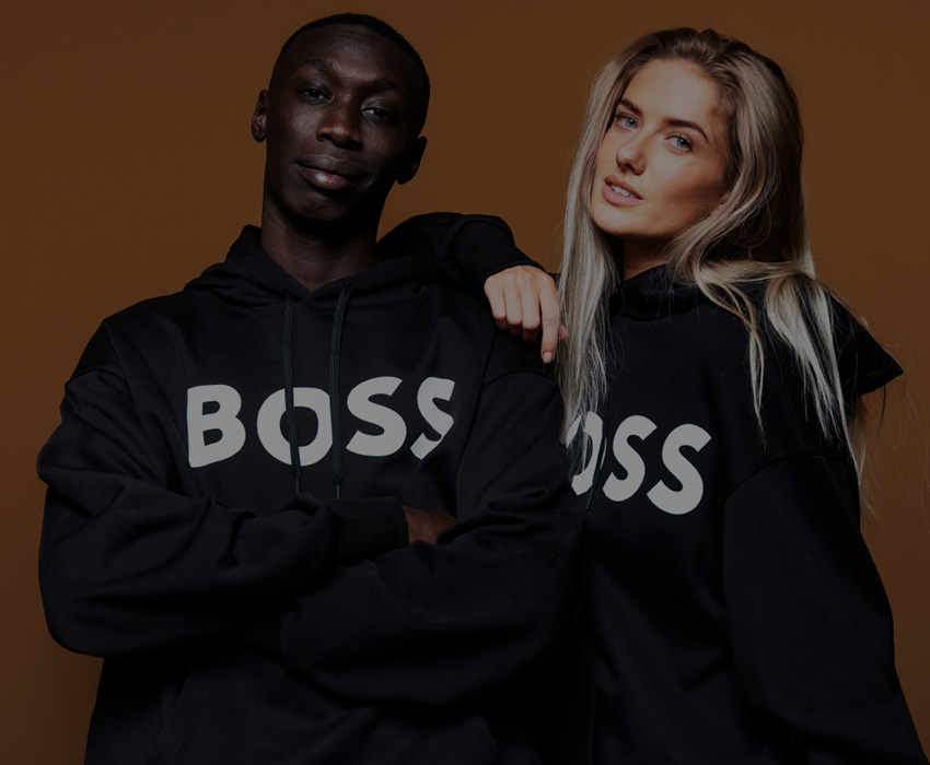 Powerful Brands – Khaby Lame and Alicia Schmidt in dark BOSS hoodies (Photo)