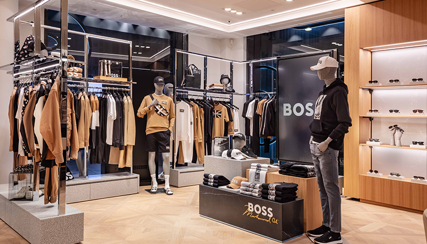 Powerful Touchpoints – Inside of the HUGO BOSS store on Oxford street (Photo)